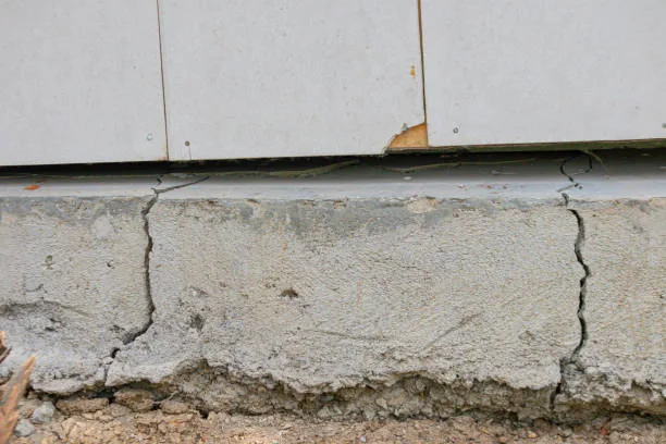 Sticking door and uneven floor caused by foundation movement